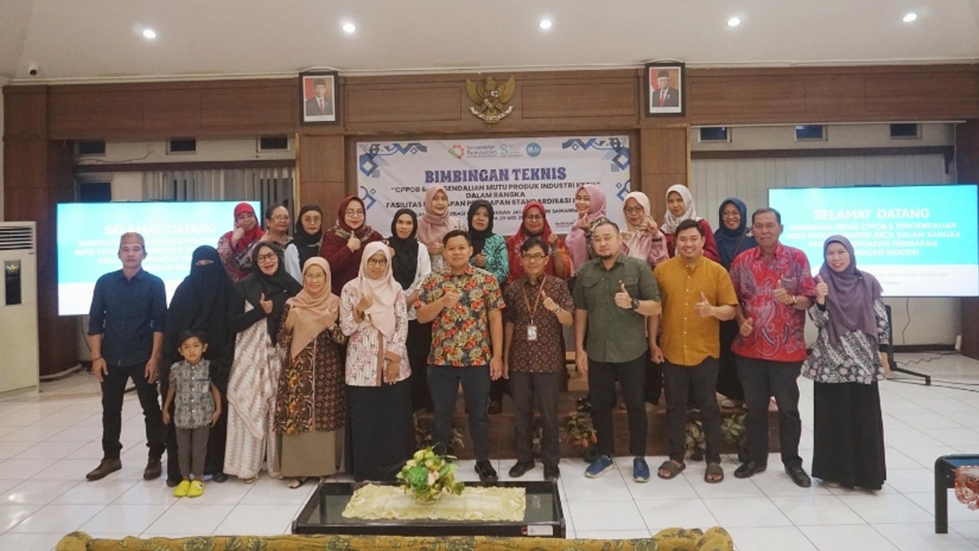Bimtek Cara Produksi Pangan Olahan yang Baik (CPPOB) dan Pengendalian Mutu Produk Industri Kecil