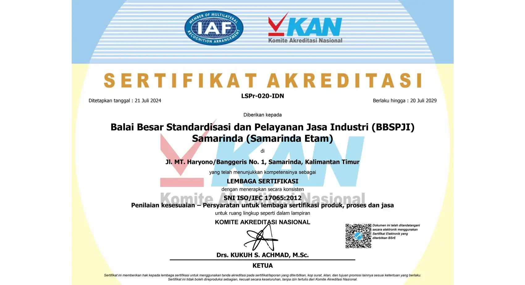 LSPro BSPJI Samarinda (SAMARINDA ETAM)