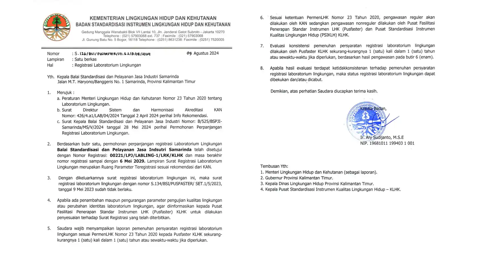 Registrasi Laboratorium Lingkungan